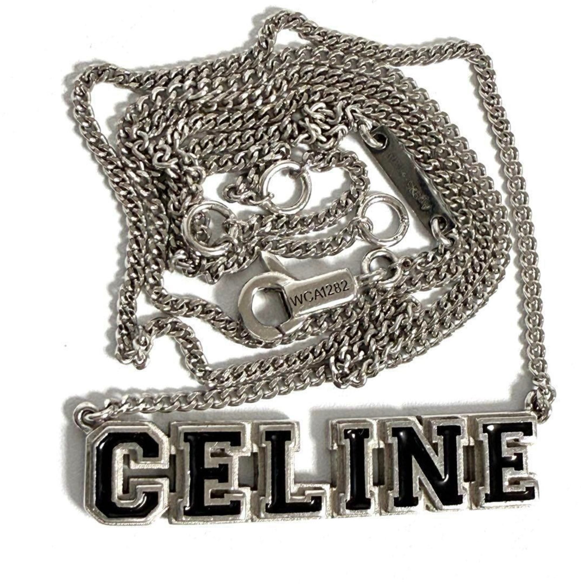 Celine Celine Men's Pendant Necklace with Logo in Silver 925 Size ONE SIZE - 4 Thumbnail