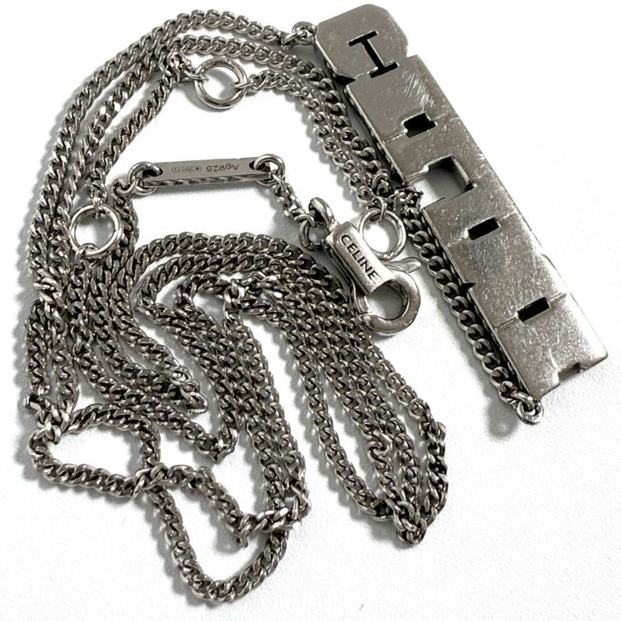 Celine Celine Men's Pendant Necklace with Logo in Silver 925 Size ONE SIZE - 5 Thumbnail