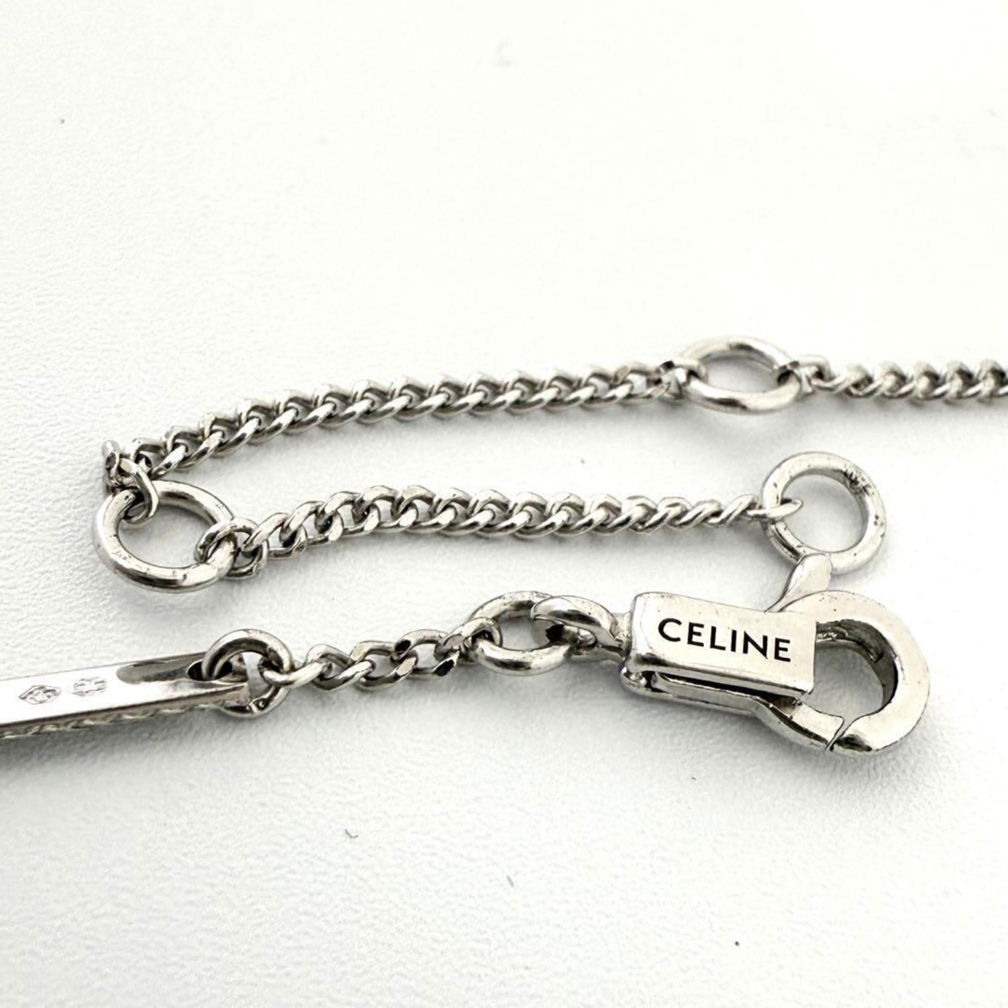 Celine Celine Men's Pendant Necklace with Logo in Silver 925 Size ONE SIZE - 7 Thumbnail