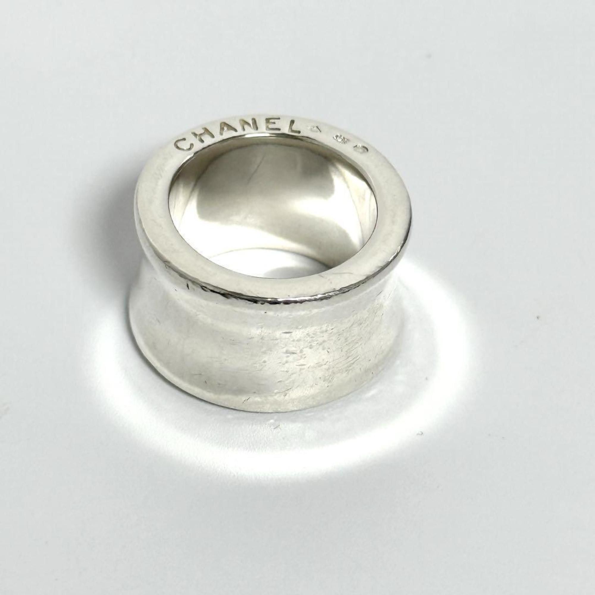 Chanel Chanel Vintage Silver Wide Ring with Side Logo Size ONE SIZE - 5 Thumbnail
