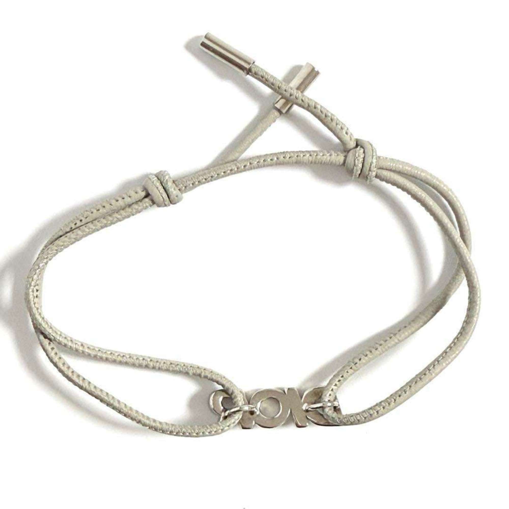 Dior Christian Dior Dior Men's Cord Bracelet, 925 Sterling Silver, One Size Fits All Size ONE SIZE - 6 Thumbnail