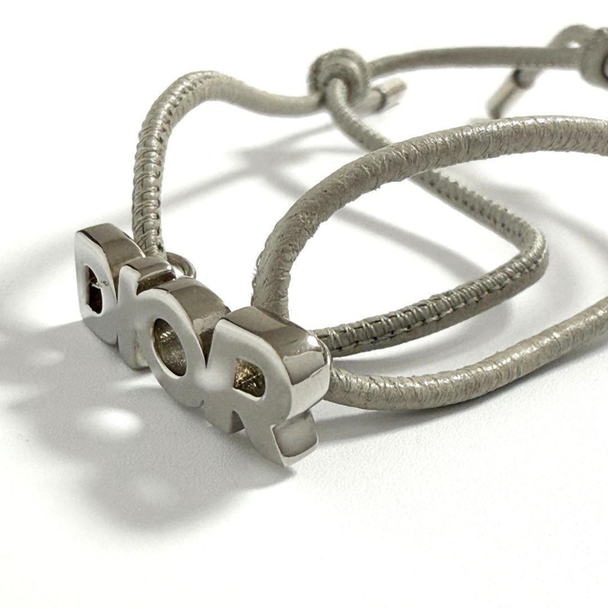 Dior Christian Dior Dior Men's Cord Bracelet, 925 Sterling Silver, One Size Fits All Size ONE SIZE - 3 Thumbnail