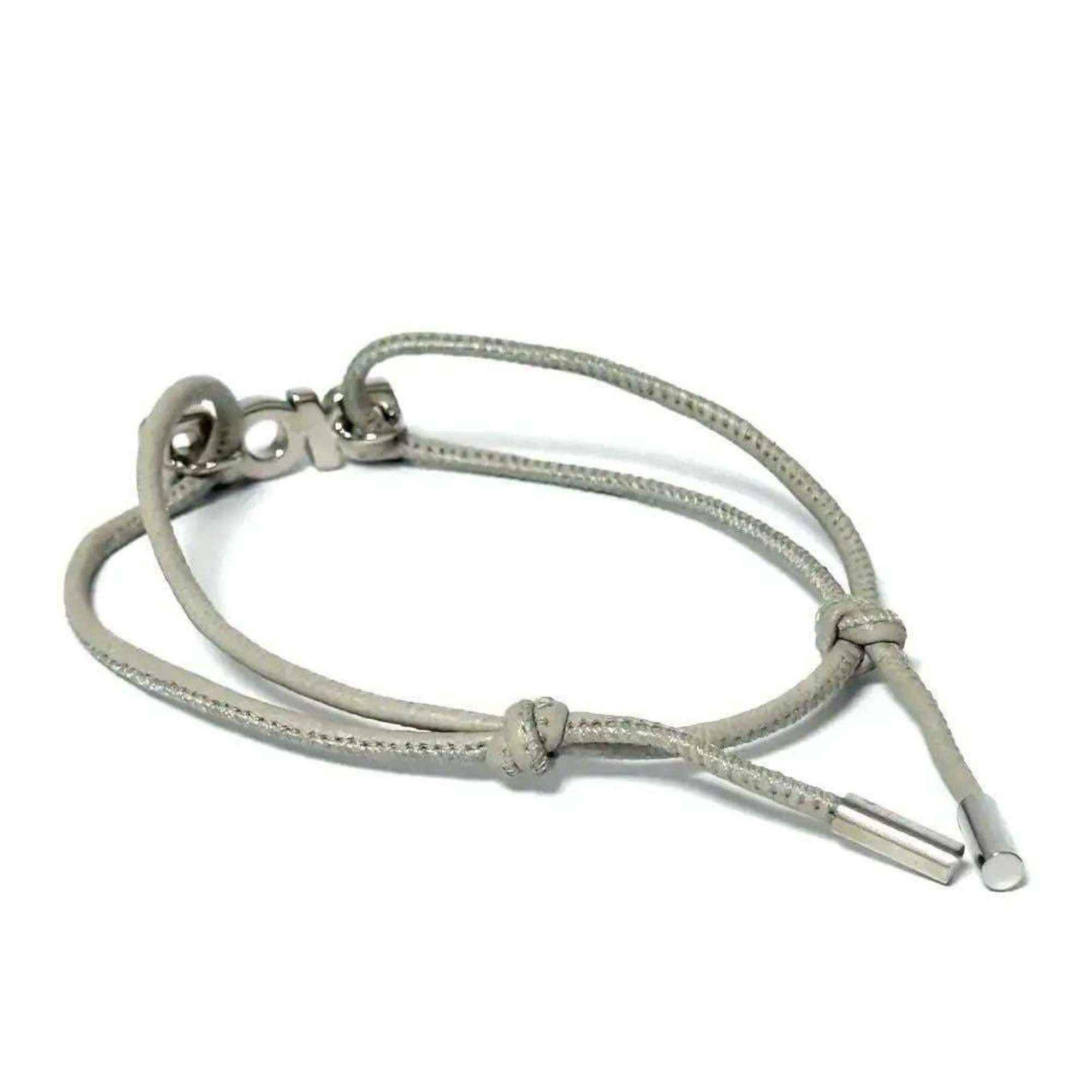 Dior Christian Dior Dior Men's Cord Bracelet, 925 Sterling Silver, One Size Fits All Size ONE SIZE - 2 Thumbnail