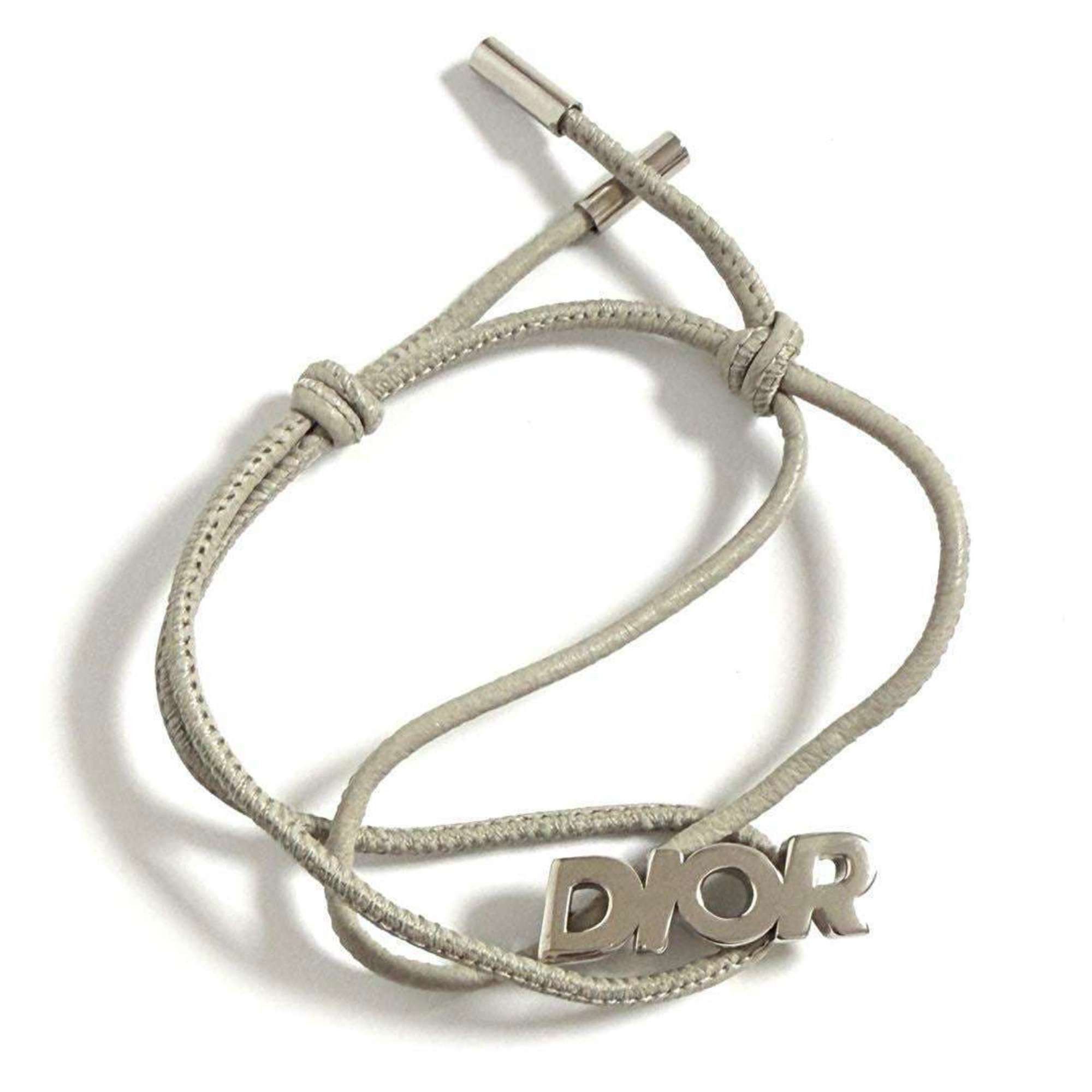 Dior Christian Dior Dior Men's Cord Bracelet, 925 Sterling Silver, One Size Fits All Size ONE SIZE - 5 Thumbnail