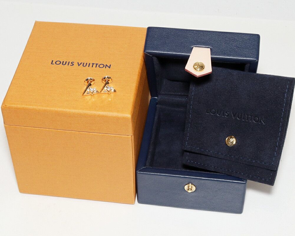 Louis Vuitton Louis Vuitton Louis Vuitton LV Volt One Au750 Diamond Earrings Crocodile skin Earrings Q96969 Size ONE SIZE - 3 Thumbnail