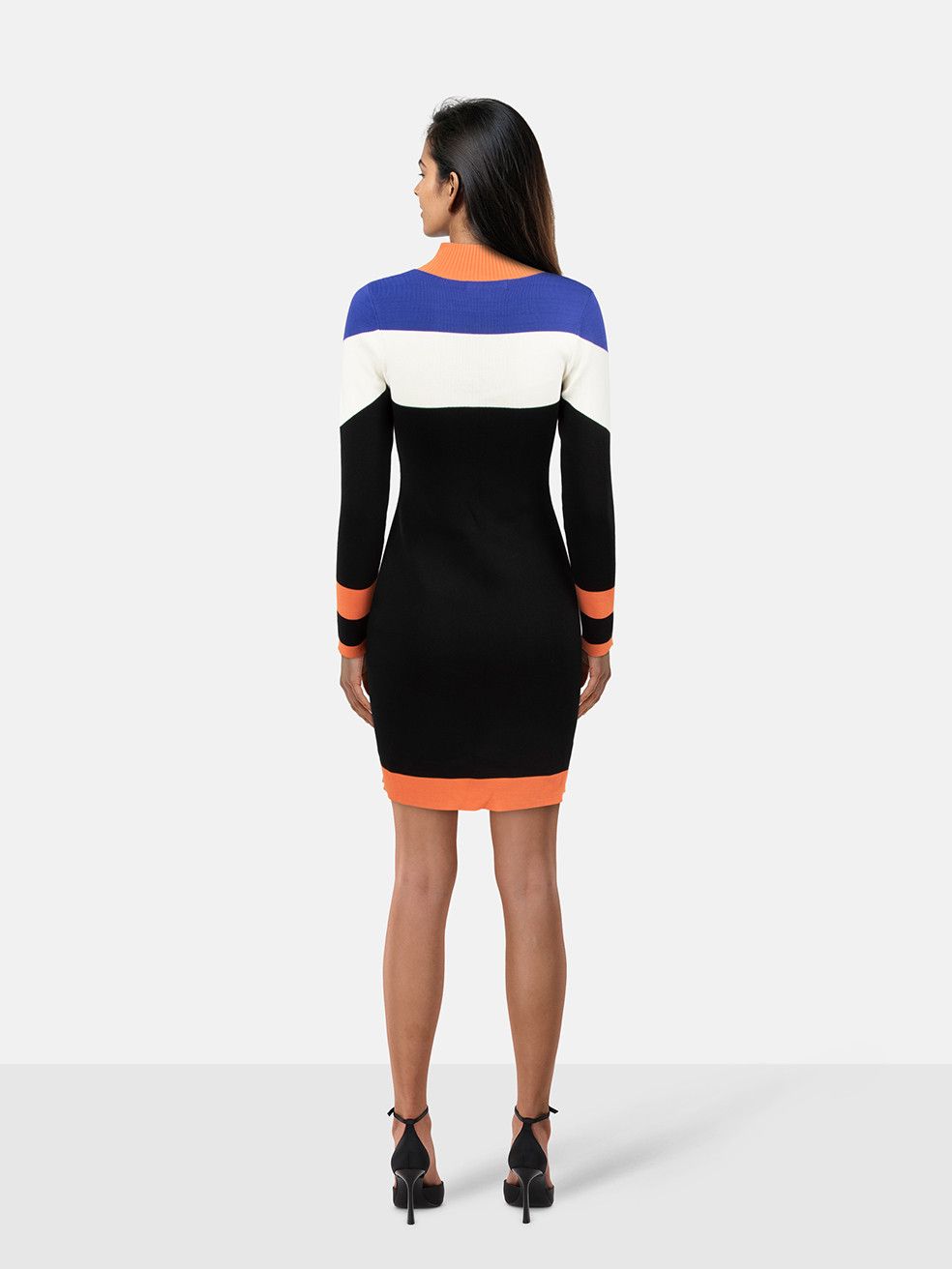 Karen Millen Panelled Knit Mini Dress Size M / US 6-8 / IT 42-44 - 2 Thumbnail