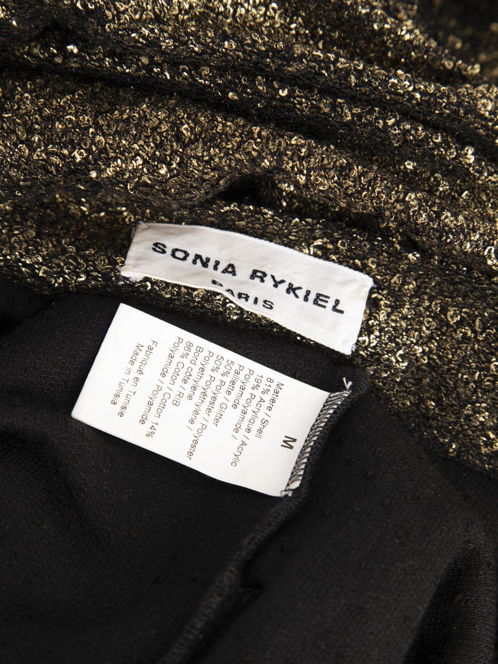 Sonia Rykiel Gold Metallic & Sequinned Dress Size M / US 6-8 / IT 42-44 - 6 Thumbnail