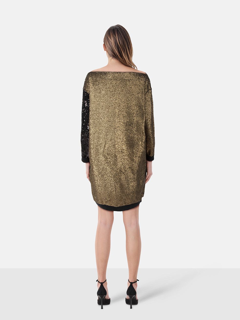 Sonia Rykiel Gold Metallic & Sequinned Dress Size M / US 6-8 / IT 42-44 - 2 Thumbnail