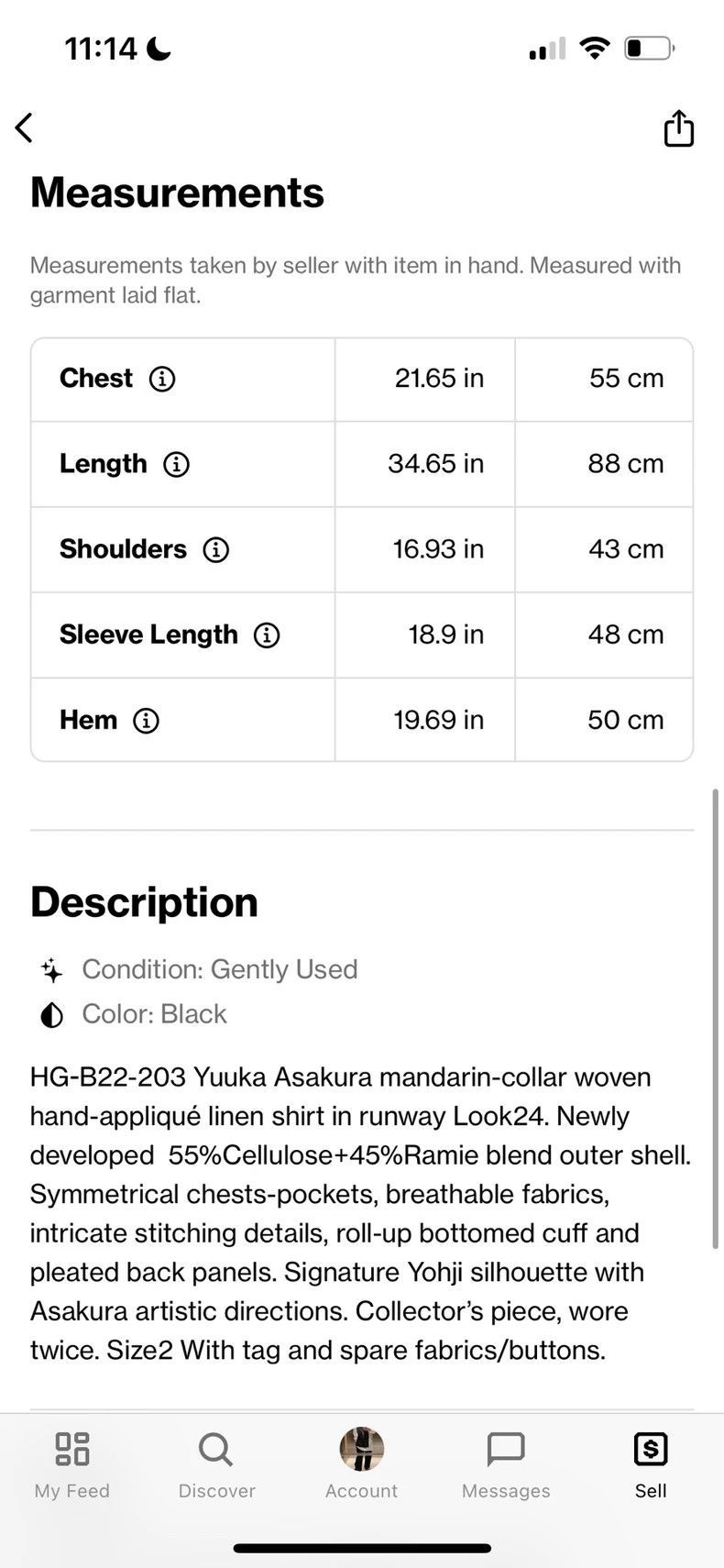 Yohji Yamamoto Black "Hand" Patch Linen Rayon Shirt - dmc Size US S / EU 44-46 / 1 - 8 Thumbnail
