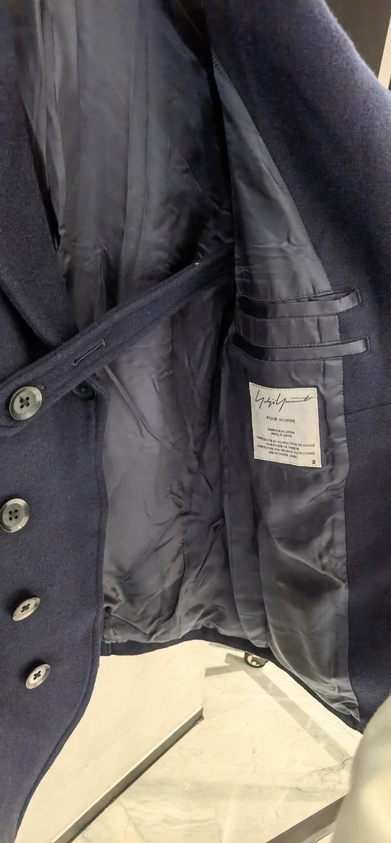 Yohji Yamamoto Yohji Yamamoto Wool Blend Double-Breasted Blazer - dmc Size US M / EU 48-50 / 2 - 2 Thumbnail