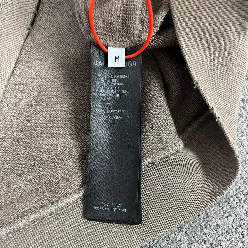Balenciaga Balenciaga Distressed Logo Hoodie - dmc Size US M / EU 48-50 / 2 - 7 Thumbnail