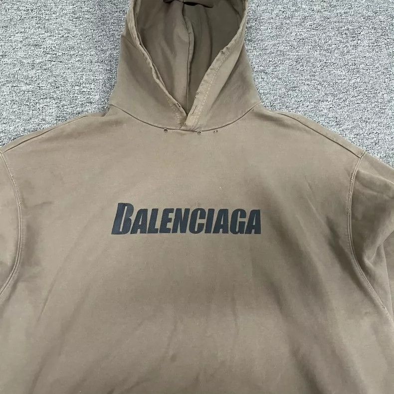 Balenciaga Balenciaga Distressed Logo Hoodie - dmc Size US M / EU 48-50 / 2 - 5 Thumbnail