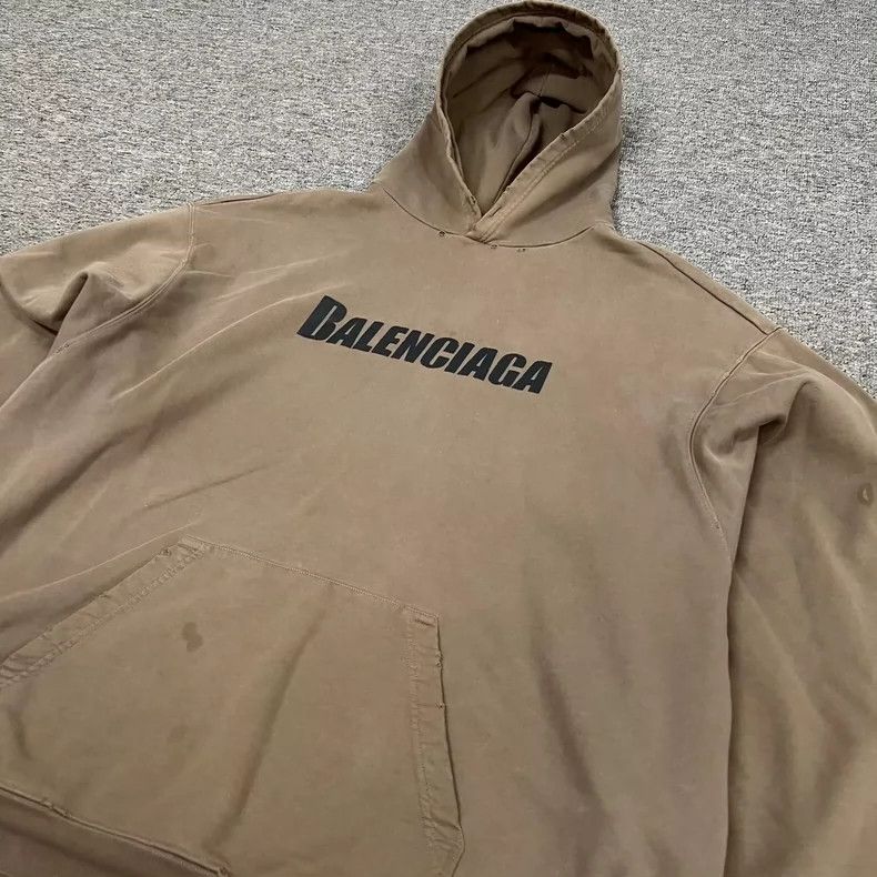 Balenciaga Balenciaga Distressed Logo Hoodie - dmc Size US M / EU 48-50 / 2 - 4 Thumbnail