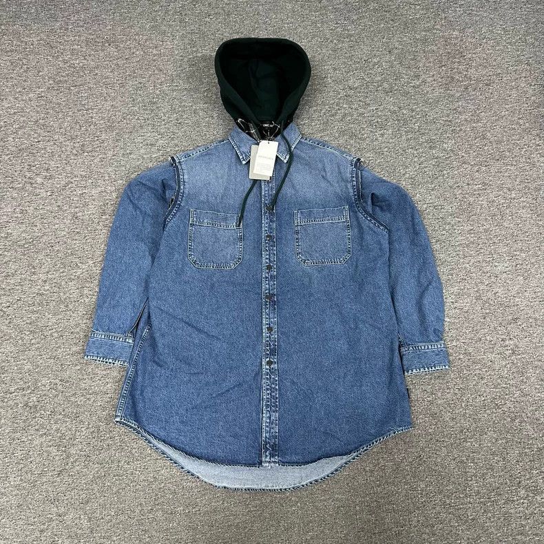 Balenciaga Balenciaga Two-Tone Denim Jacket - dmc Size US M / EU 48-50 / 2 - 2 Thumbnail