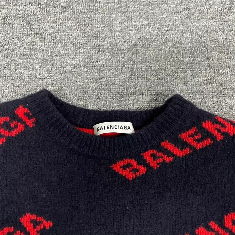 Balenciaga Balenciaga Logo Print Knit Sweater - dmc Size US XS / EU 42 / 0 - 5 Thumbnail