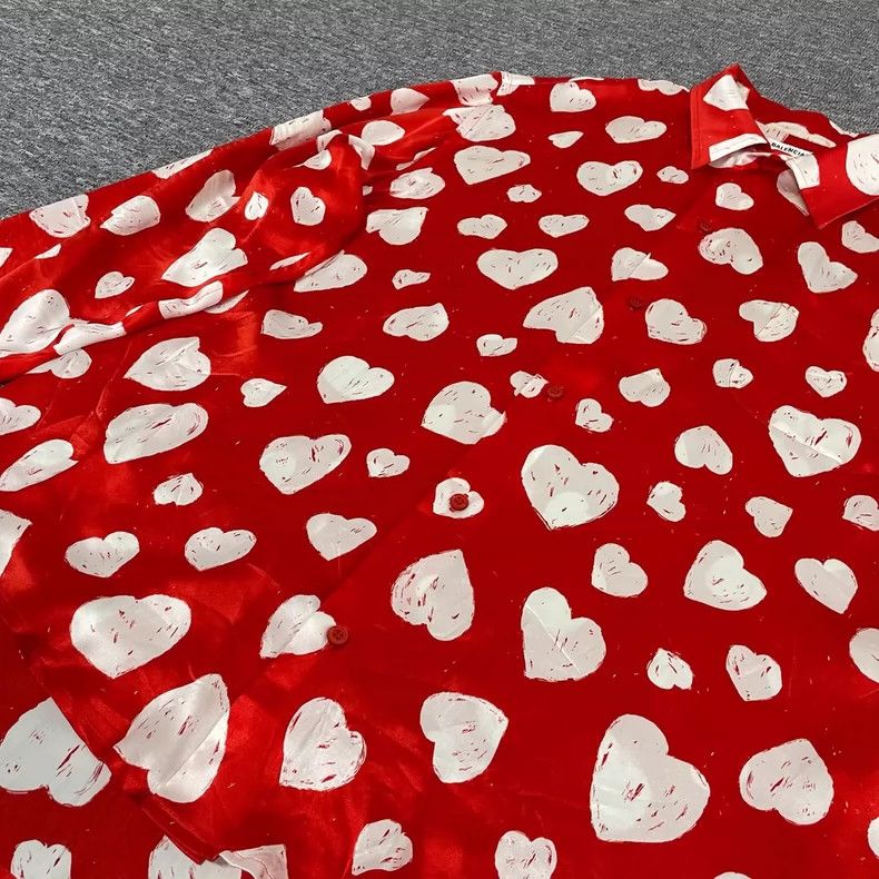 Balenciaga Balenciaga Valentine's Limited Heart Shirt - dmc Size US L / EU 52-54 / 3 - 3 Thumbnail