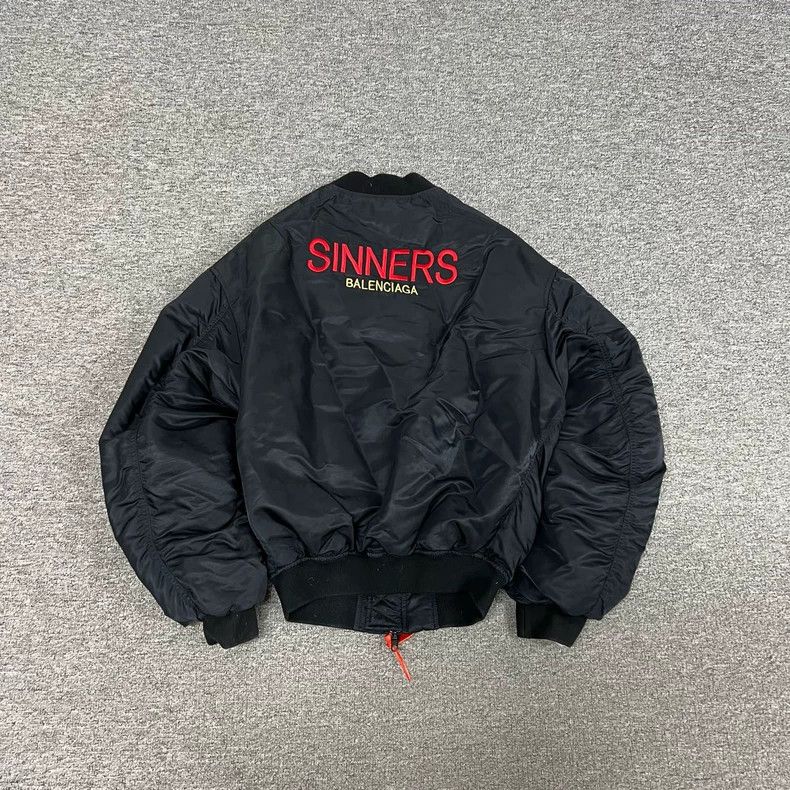 Balenciaga Balenciaga Sinners Bomber Jacket Black - dmc Size US XS / EU 42 / 0 - 2 Thumbnail