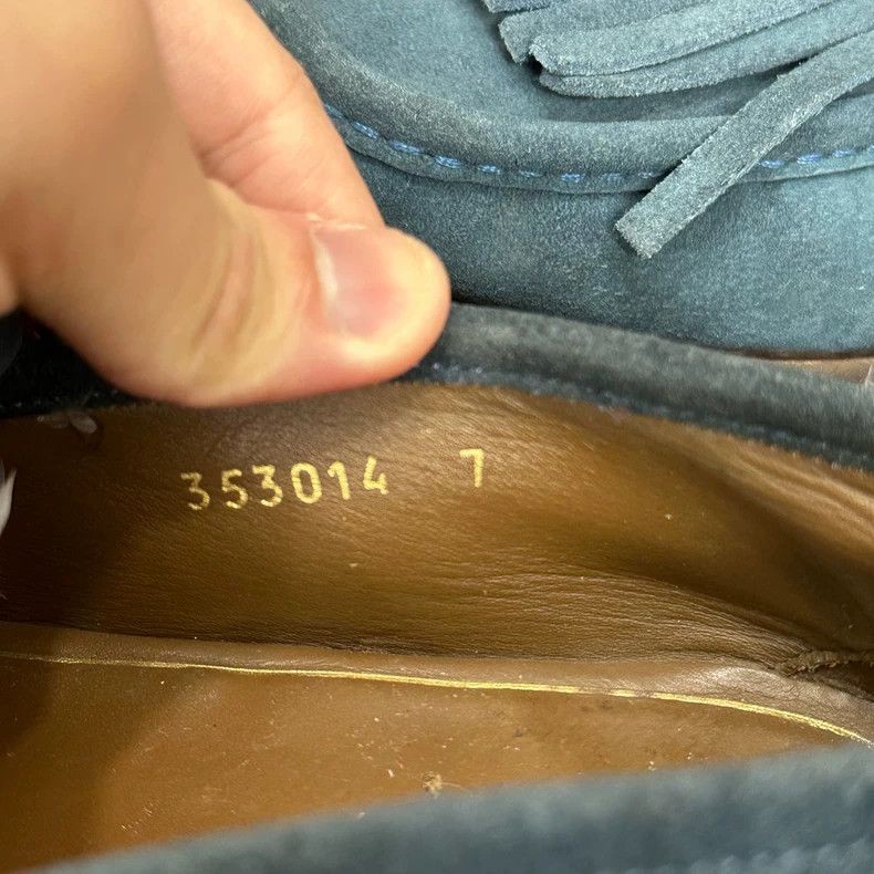 Gucci Gucci Blue Loafers with Fringe - dmc Size US 7 / EU 40 - 7 Thumbnail