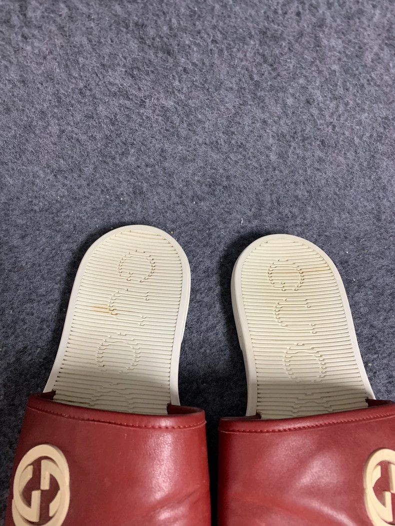 Gucci Gucci Brown Leather Slide Sandals - dmc Size US 10.5 / EU 43-44 - 4 Thumbnail