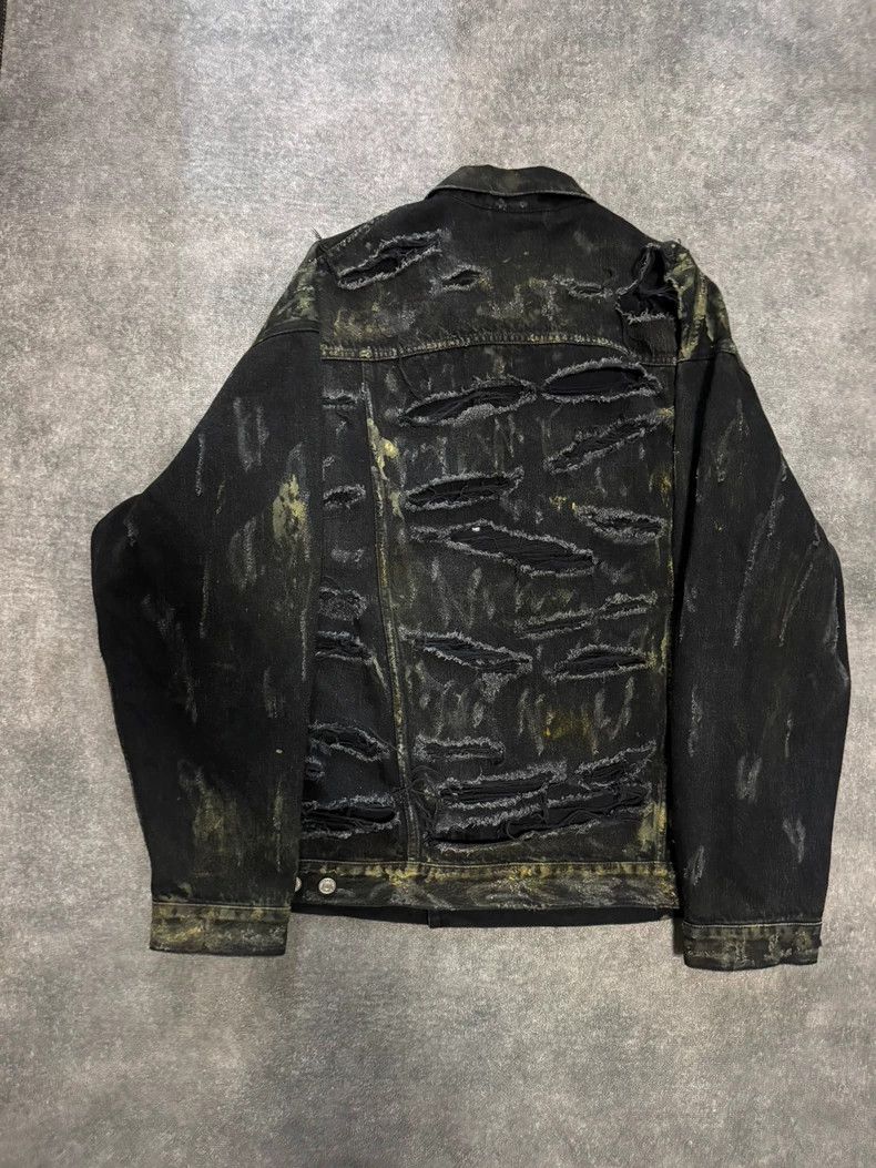 Balenciaga Balenciaga 23SS Distressed Denim Jacket - dmc Size US M / EU 48-50 / 2 - 2 Thumbnail