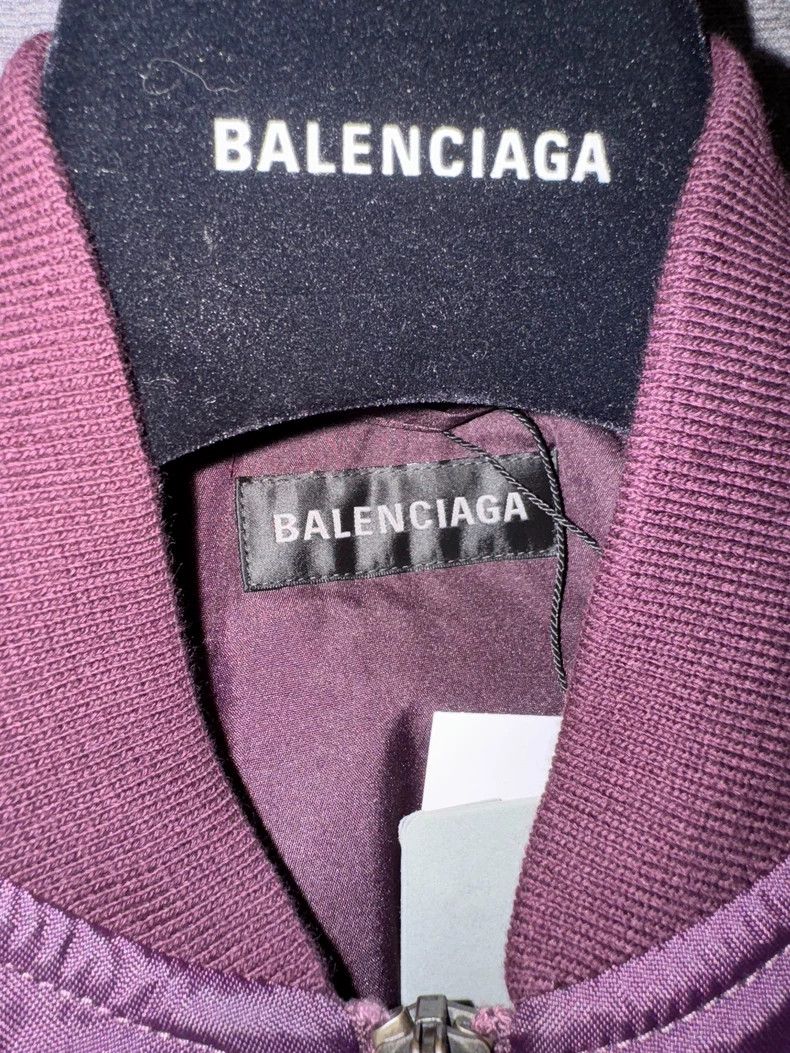 Balenciaga Balenciaga Loop Bomber Jacket Purple - dmc Size US XS / EU 42 / 0 - 3 Thumbnail