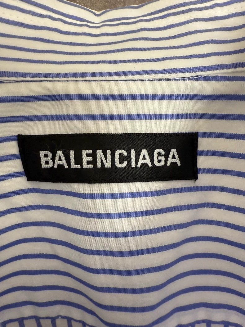 Balenciaga Balenciaga Striped Long Sleeve Shirt - dmc Size US M / EU 48-50 / 2 - 3 Thumbnail