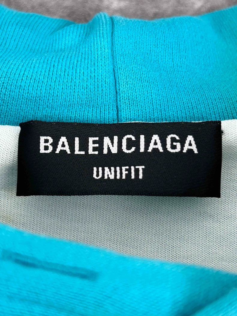 Balenciaga Balenciaga Distressed Logo Hole Hoodie Blue - dmc Size US XXS / EU 40 - 7 Thumbnail
