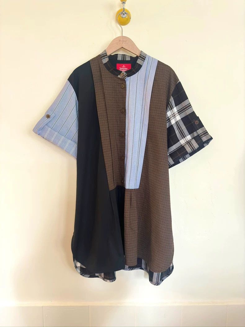 Vivienne Westwood Vivienne Westwood Striped Patchwork Shirt - dmc Size US M / EU 48-50 / 2 - 3 Thumbnail