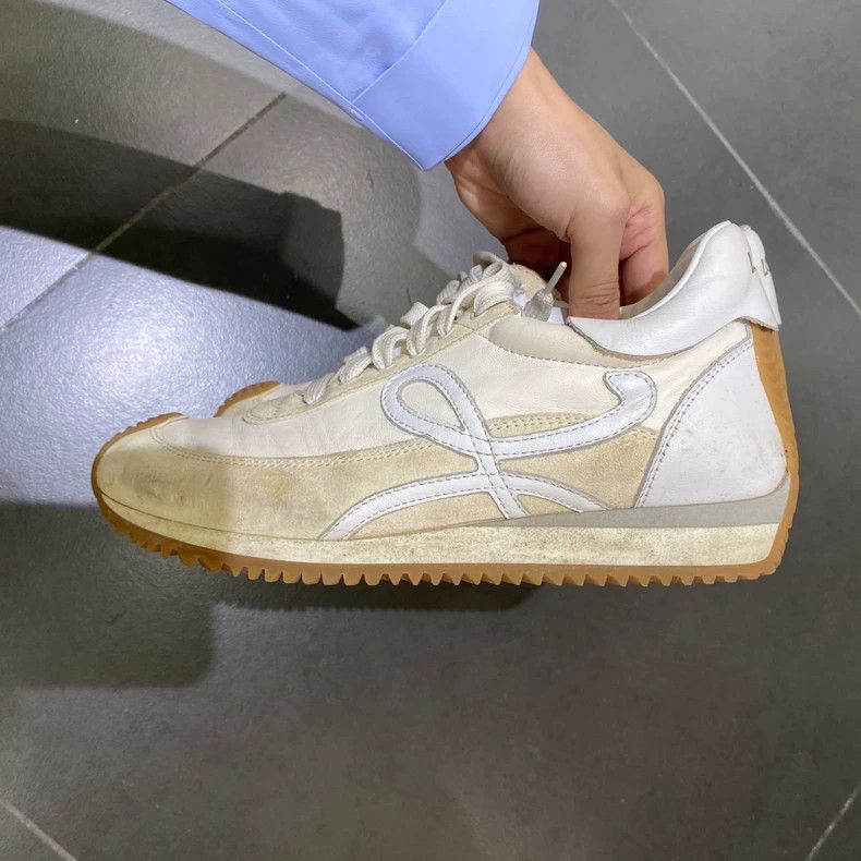 Loewe Loewe Flow Runner Suede Leather Sneakers - dmc Size US 7.5 / EU 40-41 - 3 Thumbnail