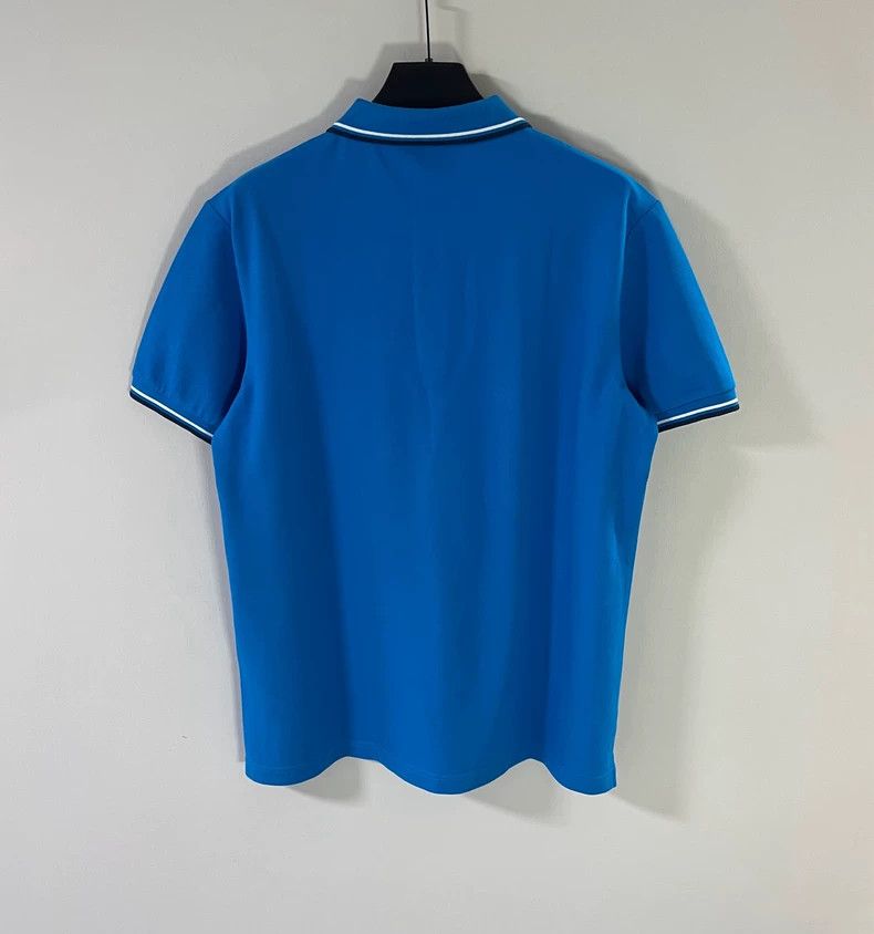 Prada Prada Men's Blue Short Sleeve Polo Shirt - dmc Size US XXL / EU 58 / 5 - 2 Thumbnail
