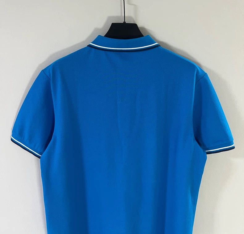 Prada Prada Men's Blue Short Sleeve Polo Shirt - dmc Size US XXL / EU 58 / 5 - 4 Thumbnail
