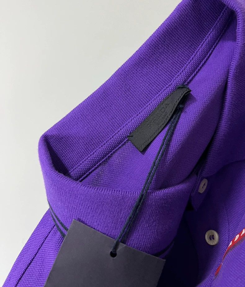Prada Prada Men's Purple Short Sleeve Polo Shirt - dmc Size US XXL / EU 58 / 5 - 5 Thumbnail