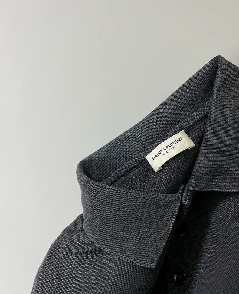 Saint Laurent Paris Saint Laurent Paris Men's Short Sleeve Polo - dmc Size US S / EU 44-46 / 1 - 5 Thumbnail