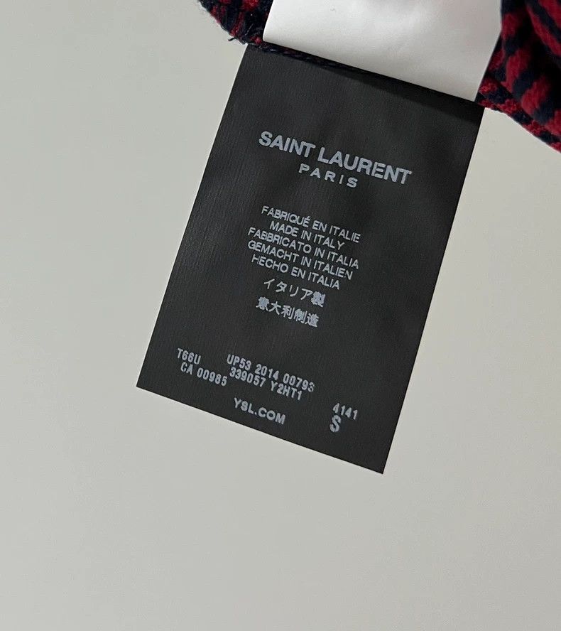 Saint Laurent Paris Saint Laurent Paris Men's Short Sleeve Polo - dmc Size US S / EU 44-46 / 1 - 6 Thumbnail