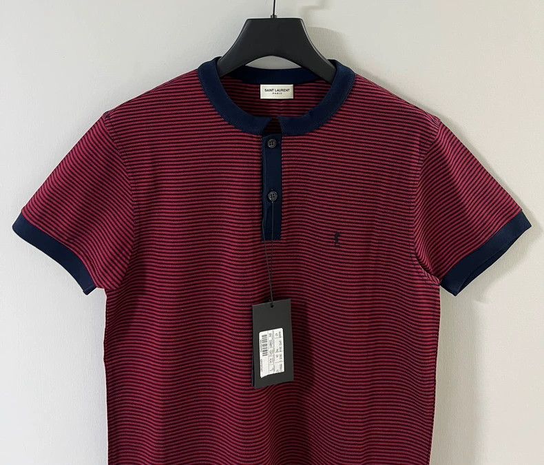 Saint Laurent Paris Saint Laurent Paris Men's Short Sleeve Polo - dmc Size US S / EU 44-46 / 1 - 3 Thumbnail