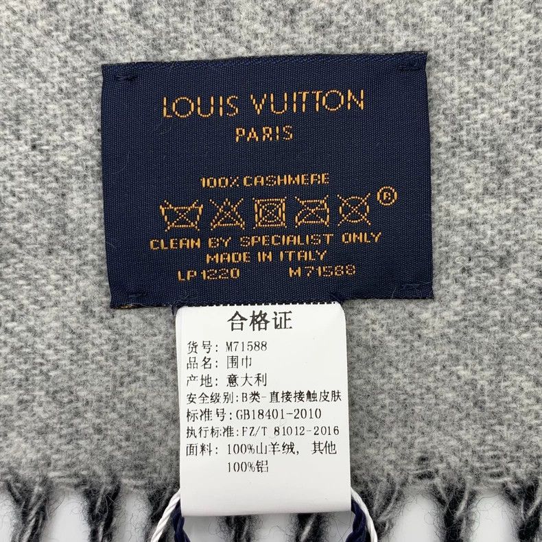 Louis Vuitton Louis Vuitton Black Logo Cashmere Scarf - dmc Size ONE SIZE - 6 Thumbnail