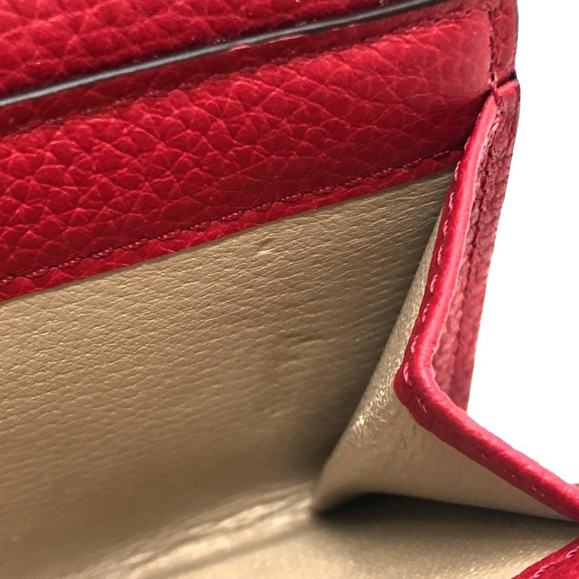 Chloe Chloé Chloe Chain Compact Wallet, Bifold Leather, Women's, Red Size ONE SIZE - 10 Thumbnail