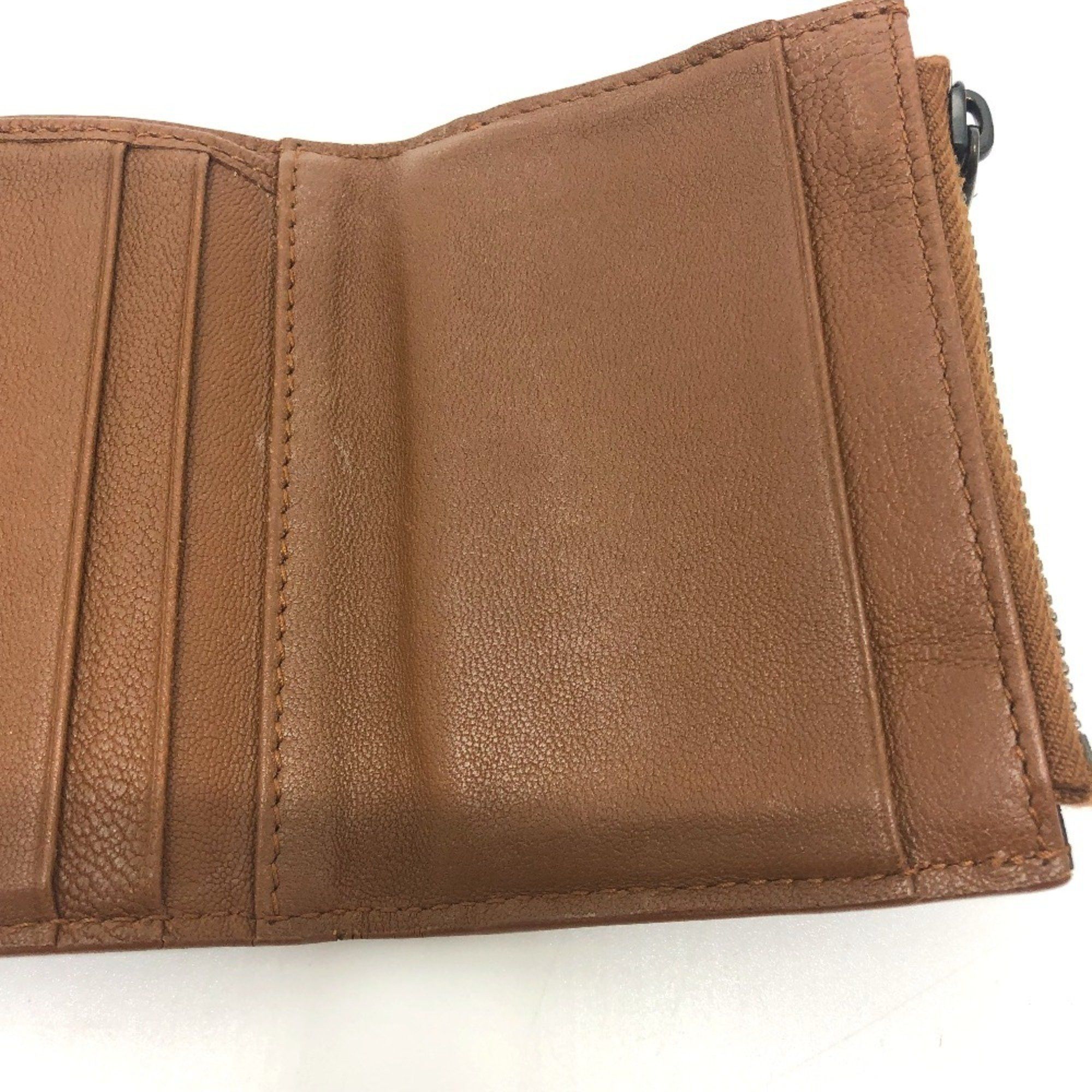 Bottega Veneta BOTTEGA VENETA Intrecciato Compact Wallet, Tri-fold Leather, Women's, Brown Size ONE SIZE - 10 Thumbnail