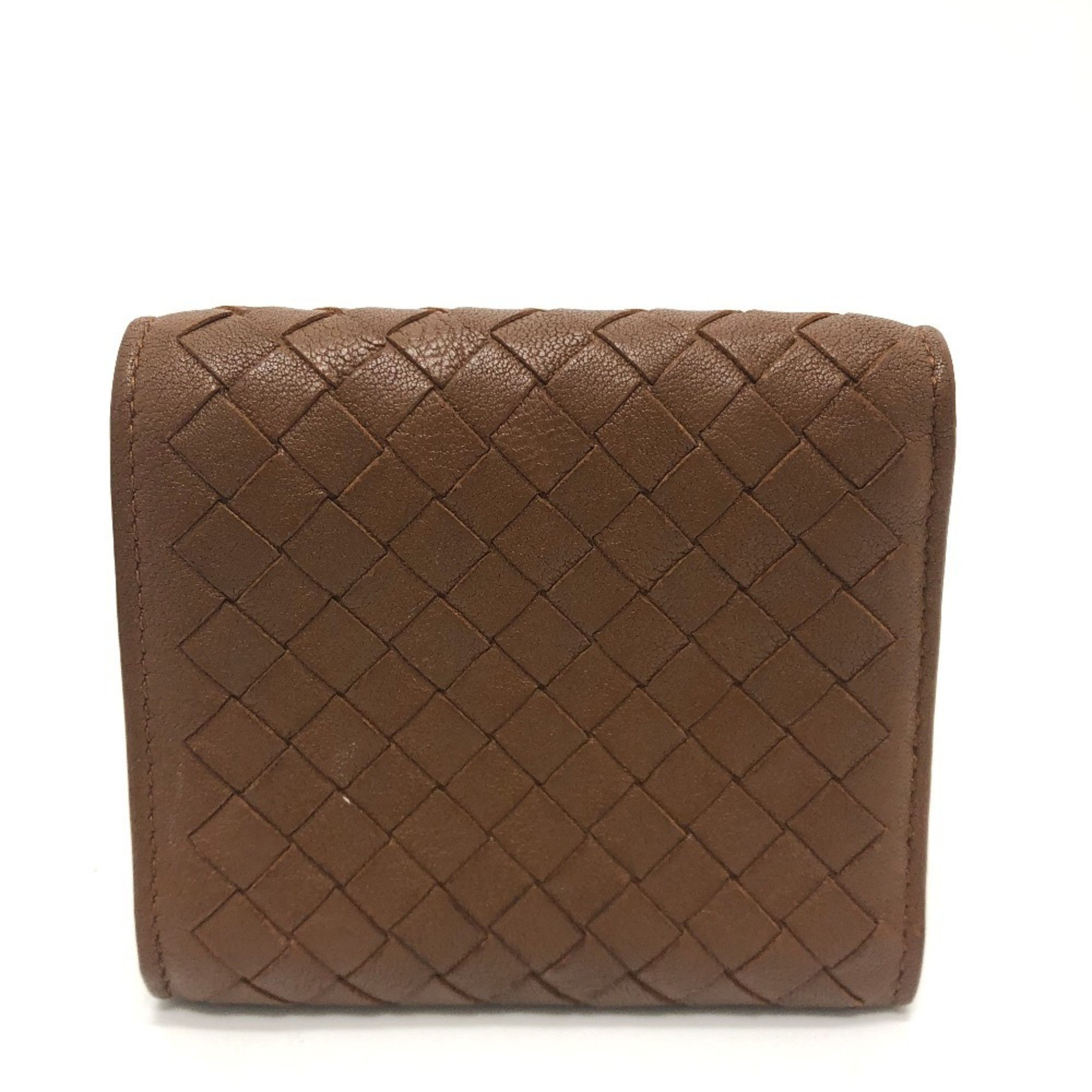 Bottega Veneta BOTTEGA VENETA Intrecciato Compact Wallet, Tri-fold Leather, Women's, Brown Size ONE SIZE - 2 Thumbnail