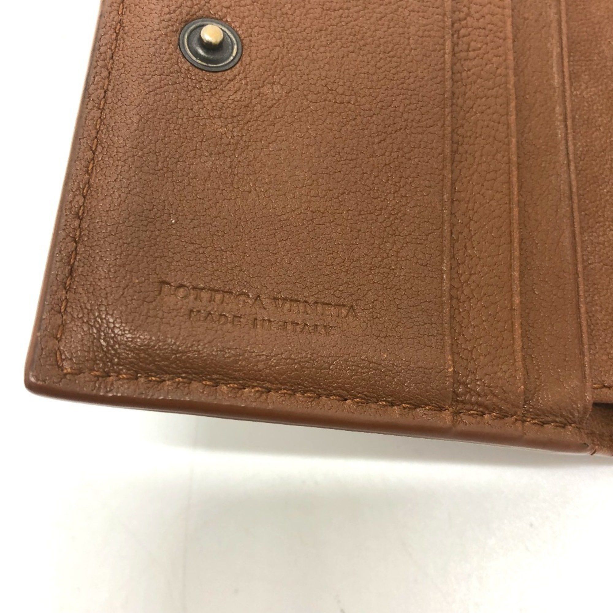 Bottega Veneta BOTTEGA VENETA Intrecciato Compact Wallet, Tri-fold Leather, Women's, Brown Size ONE SIZE - 8 Thumbnail