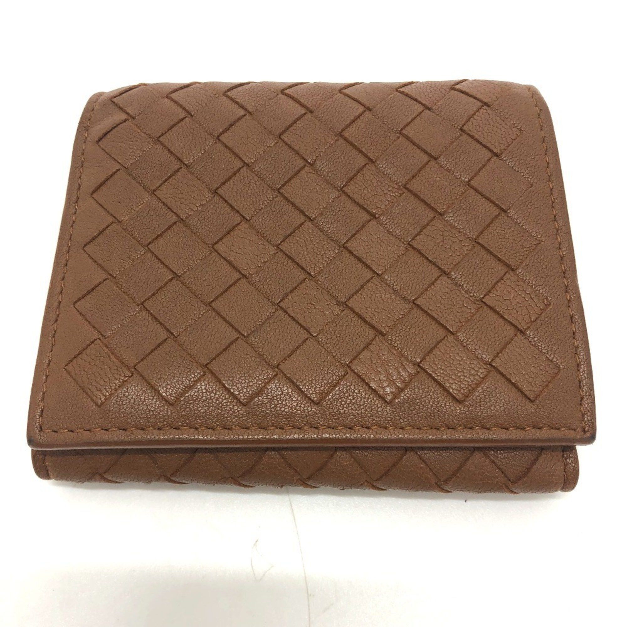 Bottega Veneta BOTTEGA VENETA Intrecciato Compact Wallet, Tri-fold Leather, Women's, Brown Size ONE SIZE - 5 Thumbnail