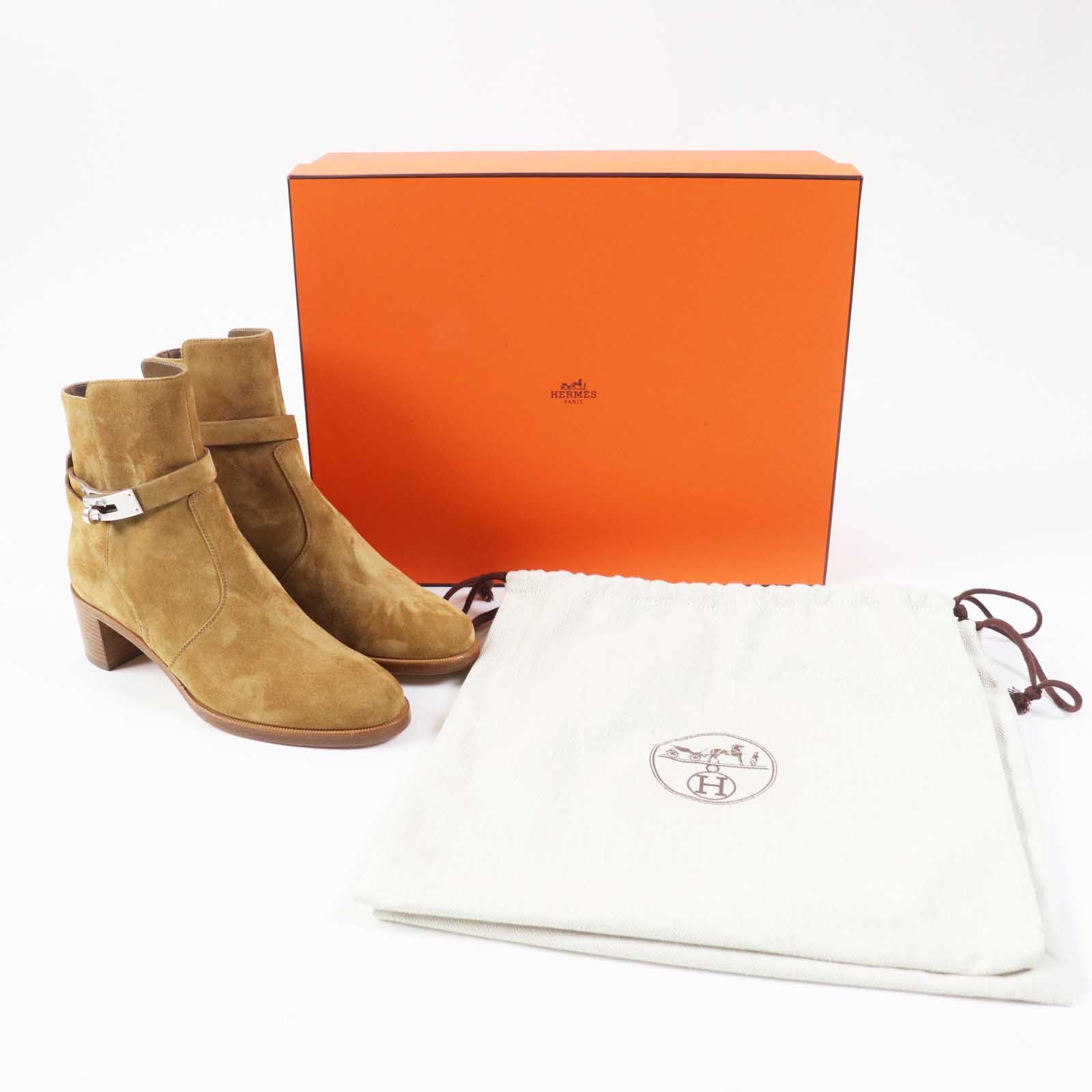Hermes Hermes Hermes Frenchie 50 Veau Velvet Short Boots Suede Shoes DUTY FREE for USA Size ONE SIZE - 2 Thumbnail