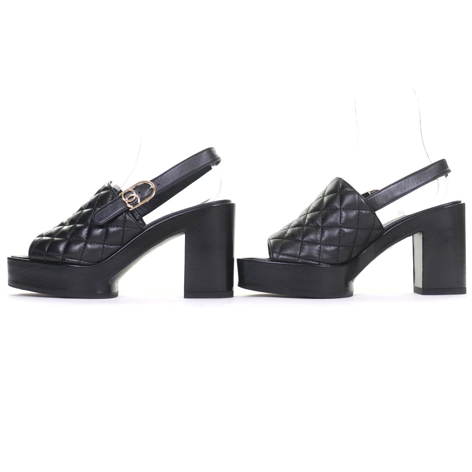 Chanel Chanel Chanel COCO Mark Matelasse Leather Sandals Leather Shoes G45567 DUTY FREE for USA Size ONE SIZE - 3 Thumbnail