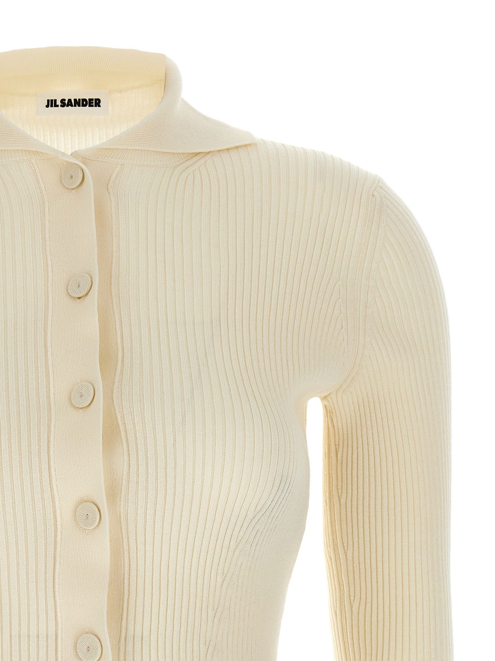 Jil Sander Ribbed Cardigan Size M / US 6-8 / IT 42-44 - 3 Thumbnail