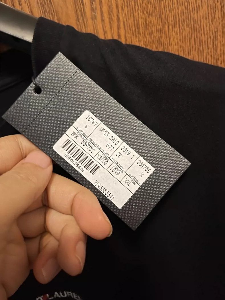 Saint Laurent Paris Saint Laurent Black Short Sleeve T-Shirt - dmc Size US L / EU 52-54 / 3 - 7 Thumbnail