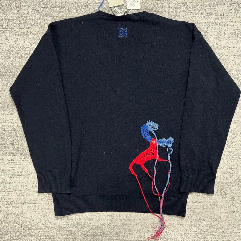 Loewe Loewe Embroidered Animal Wool Sweater - dmc Size US M / EU 48-50 / 2 - 2 Thumbnail