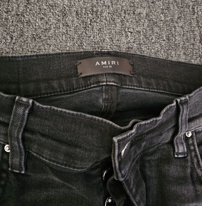 Amiri Amiri MX1 Distressed Black Jeans - dmc Size US 30 / EU 46 - 3 Thumbnail