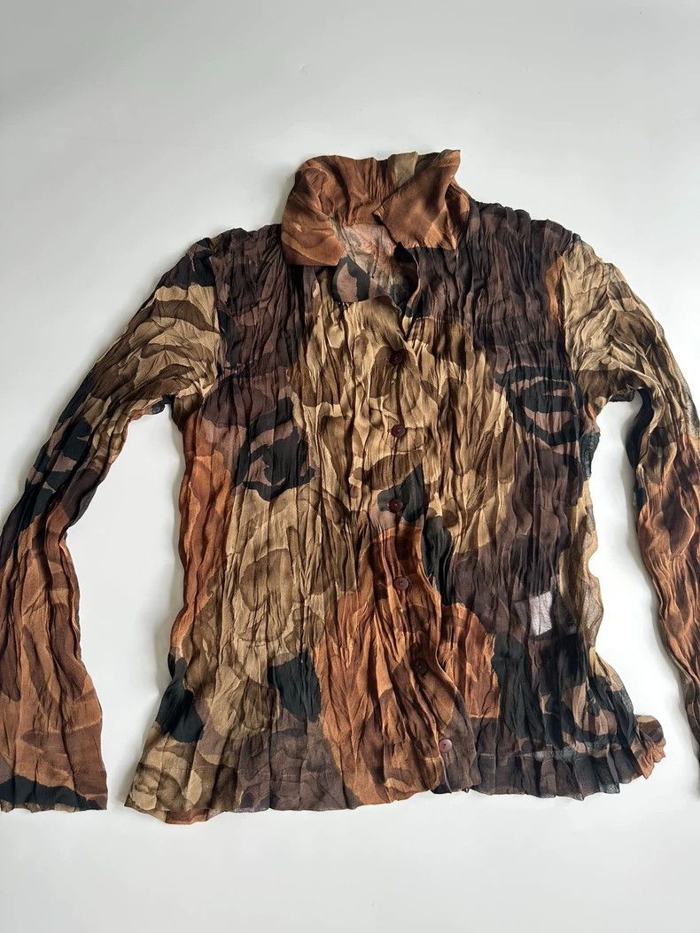 Issey Miyake ISSEY MIYAKE Early Leaf Print Shirt Jacket - dmc Size US L / EU 52-54 / 3 - 4 Thumbnail