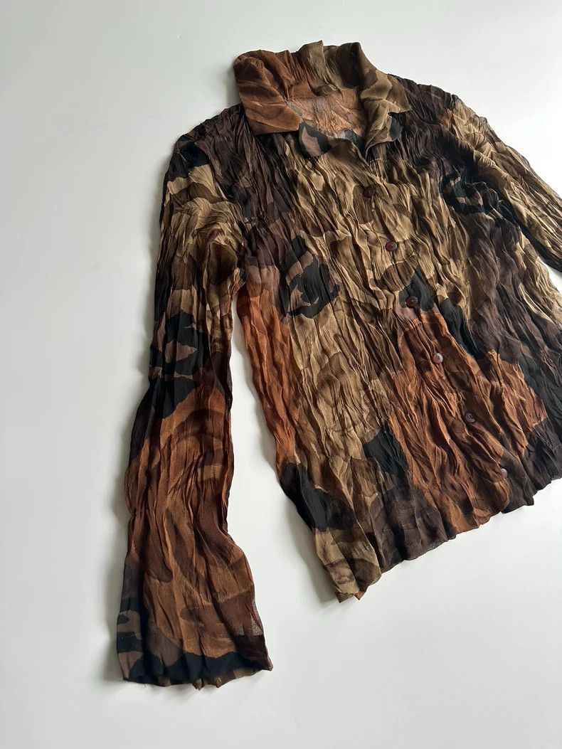 Issey Miyake ISSEY MIYAKE Early Leaf Print Shirt Jacket - dmc Size US L / EU 52-54 / 3 - 2 Thumbnail