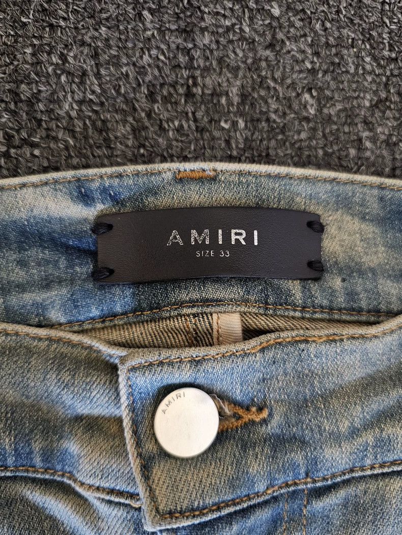 Amiri Amiri Yellow Clay Washed Paint Splatter Jeans - dmc Size US 33 - 3 Thumbnail